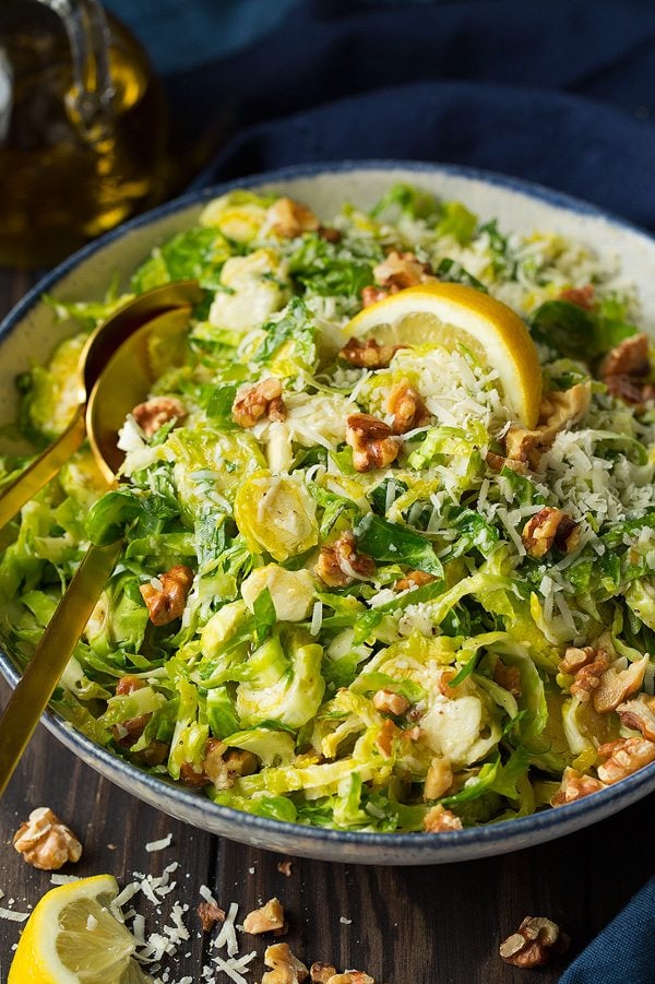 Raw Brussels Sprout Salad with Zesty Lemon Vinaigrette